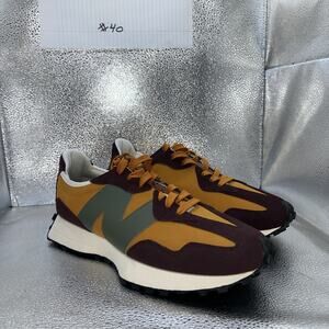 New Balance 327 MS327LY1 Madras Orange & Burgundy Men Sz 10
